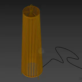Vertical Cylinder Lamp, Lantern Steel Cover 3d model