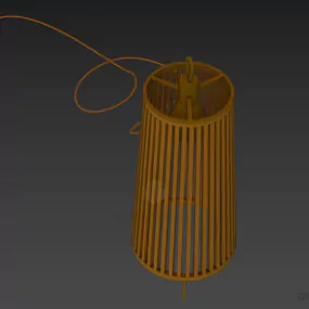 Lantern Floor Lamp Vertical Cylinder 3d model