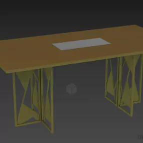 Meeting Table With Center Hole 3d model