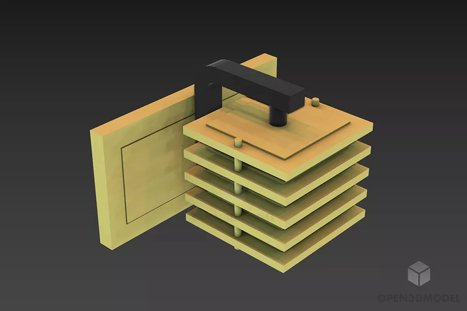 Glass Sconce Lamp, Square Shapes 3d model Glass Sconce Lamp, Square Shapes 3d model