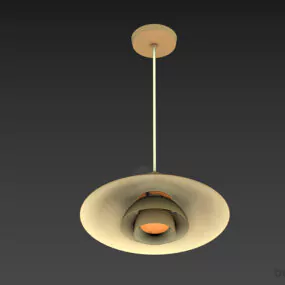 Modern Pendant Lamp Disc Shade 3d model