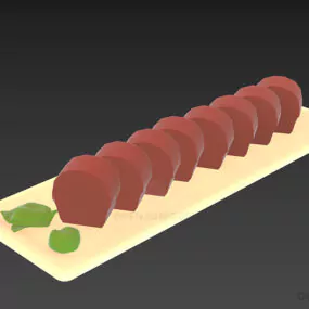 Kitchen Sushi On Disc 3d model