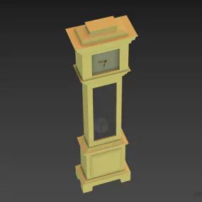 Small Tower Clock Furniture 3d model