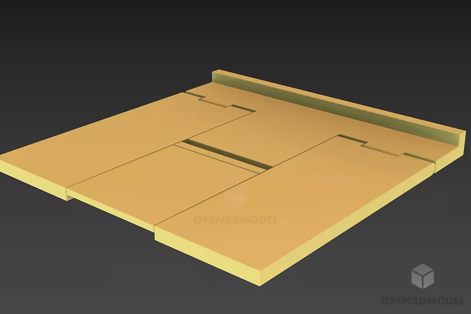 Magazine Rack Shelf 3d model