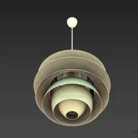 Modern Multiple Circular Pendant Lamp 3d model
