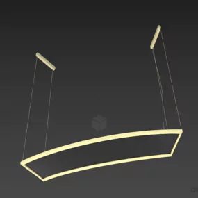 Curved Shade Pendant Lamp 3d model