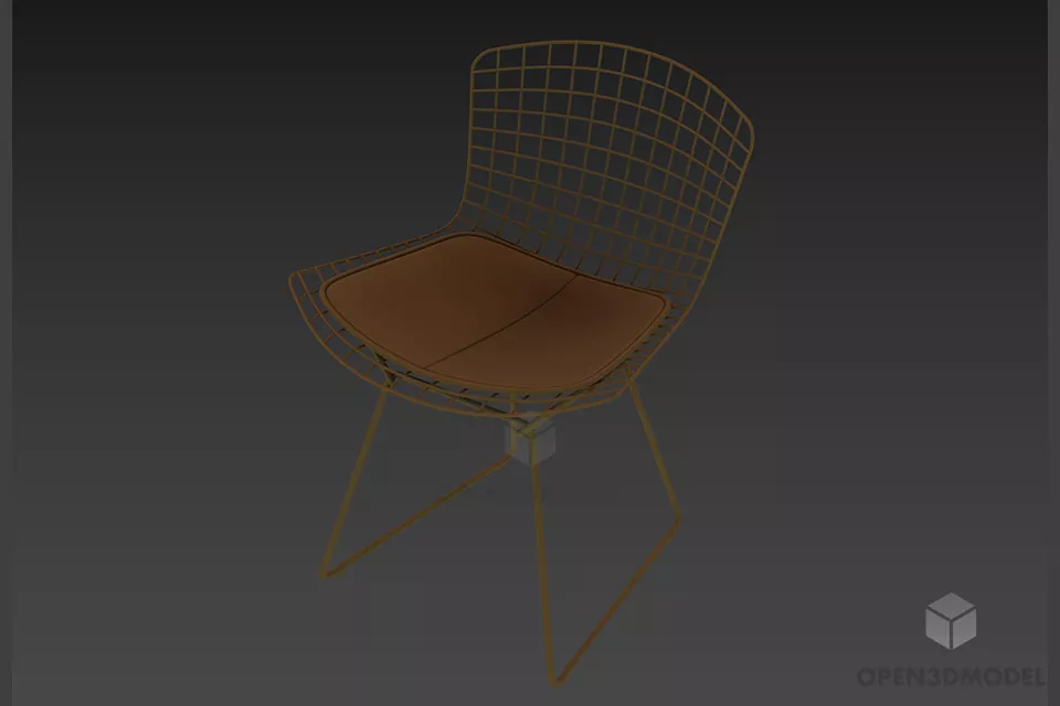 Curved Chair Bar Furniture 3d model