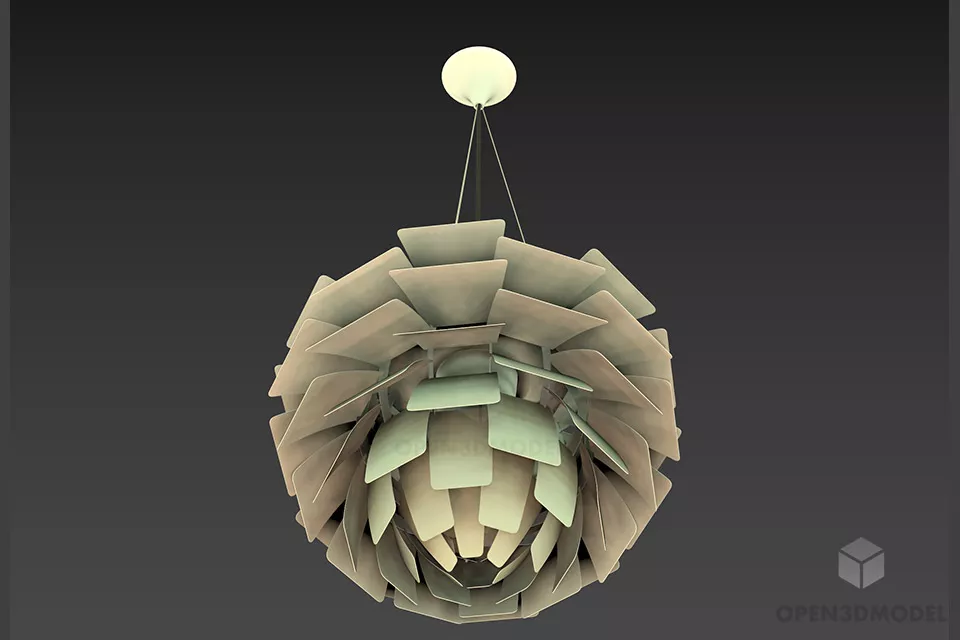 Table Lamp With Glass Stand 3d model