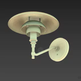 Sconce Lamp Multiple Disc Shade 3d model