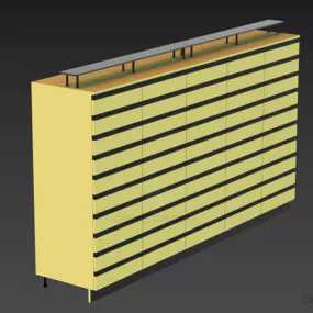 School Cabinet Drawers Furniture 3d model