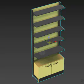 Market Vertical Display Shelf 3d model