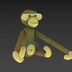 Monkey Animal Toy, Stuffed Toy 3d model