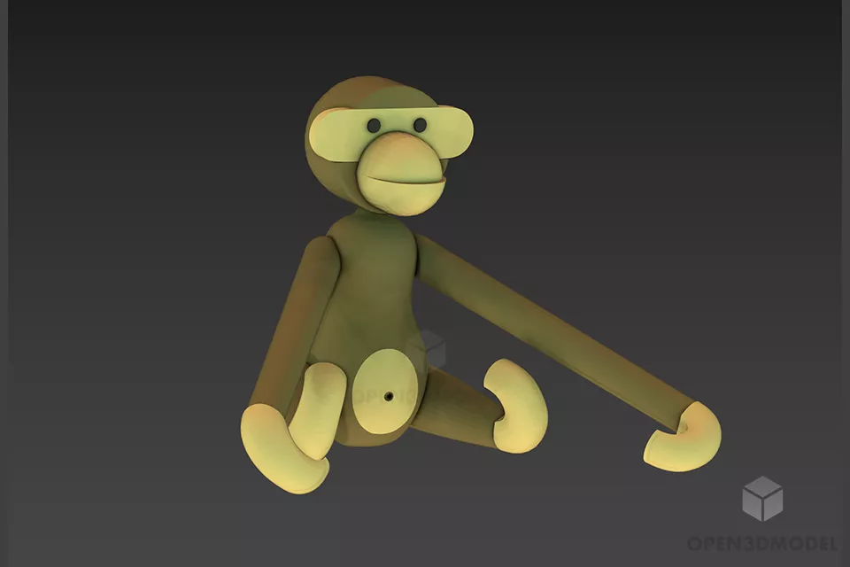 Monkey Animal Toy, Stuffed Toy 3d model Monkey Animal Toy, Stuffed Toy 3d model