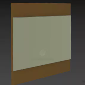 Toilet Mirror With Back Plate 3d model
