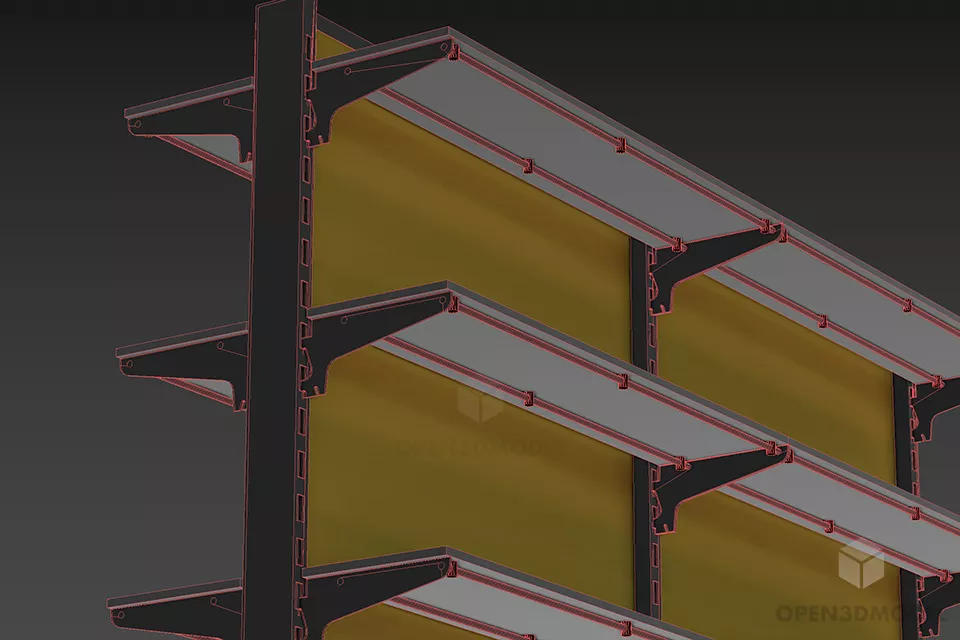 Display Rack For Market Product 3d model 2