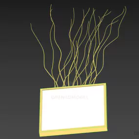 Picture Frame With Dry Branches Decorative 3d model