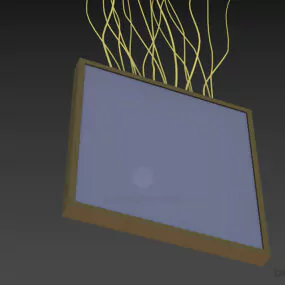 Dry Branches In Frame Decorative 3d model