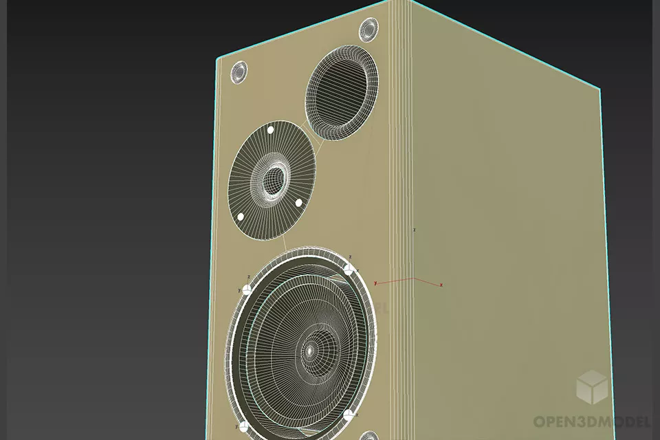 Sound Speaker Medium Size 3d model 2