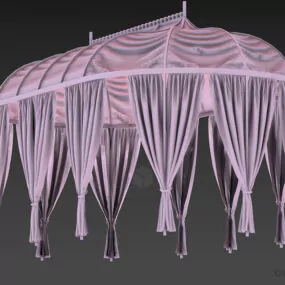 Outdoor Soft Canopy, Textile Tent 3d model
