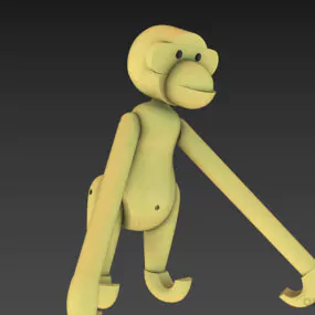 Monkey Toy, Stuffed Toy 3d model