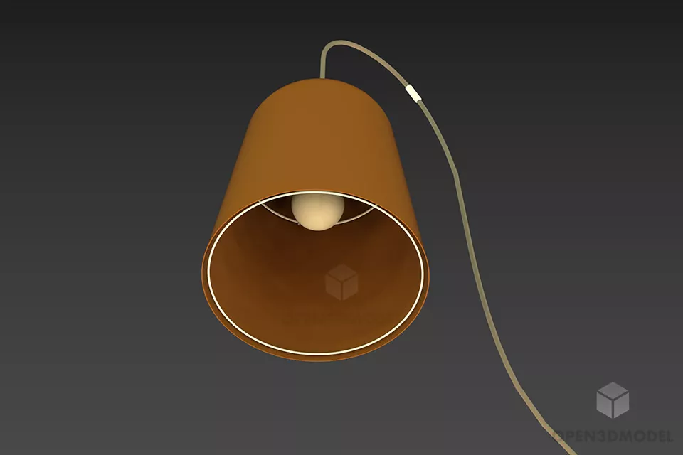 Pendant Lamp Nelson, Oval Lamp Shade 3d model