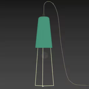 Modern Floor Lamp With Steel Stand 3d model
