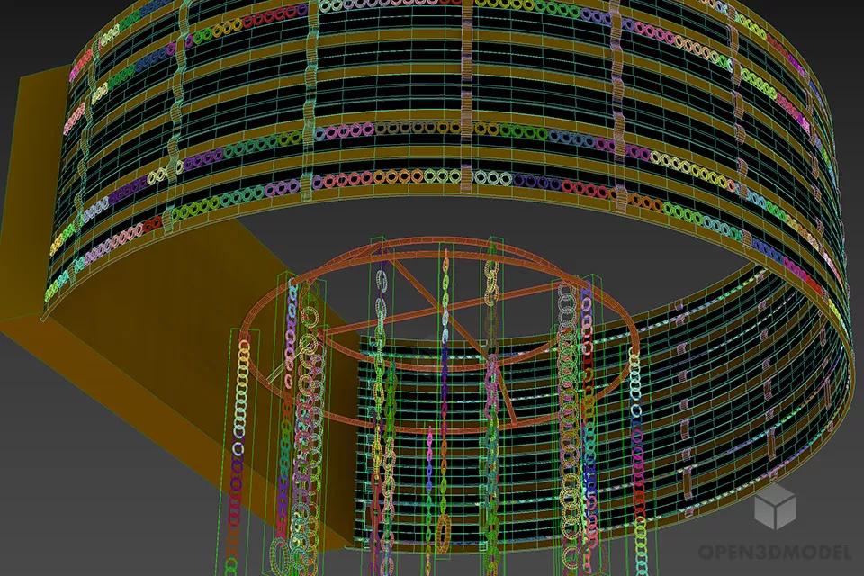 Sconce Lamp, Basket Shade 3d model 2