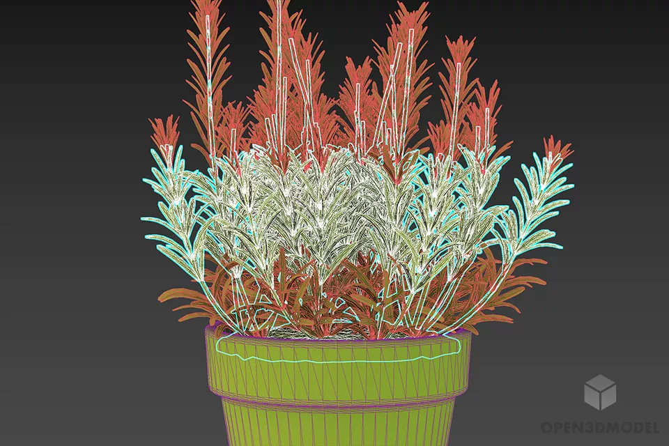 Small Terracotta Plant Pot 3d model 2