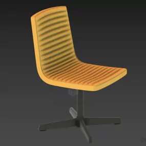 Salon Waiting Single Chair 3d model