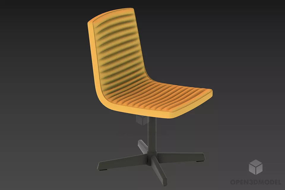 Simple Plastic Stool Chair 3d model