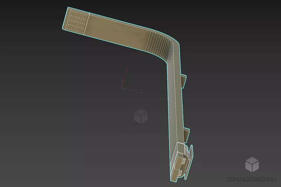 Inox Faucet, Modern Sink 3d model 2