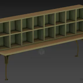 Rack Shelf Furniture On Iron Stand 3d model
