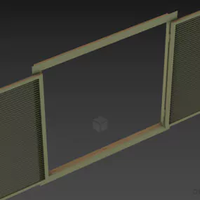 Window Frame Louver Style 3d model