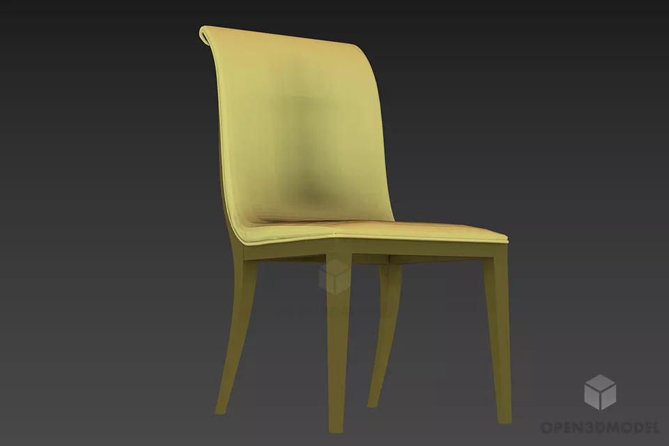 Chair With Glass Seat 3d model
