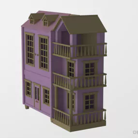 Small Toy House Building 3d model