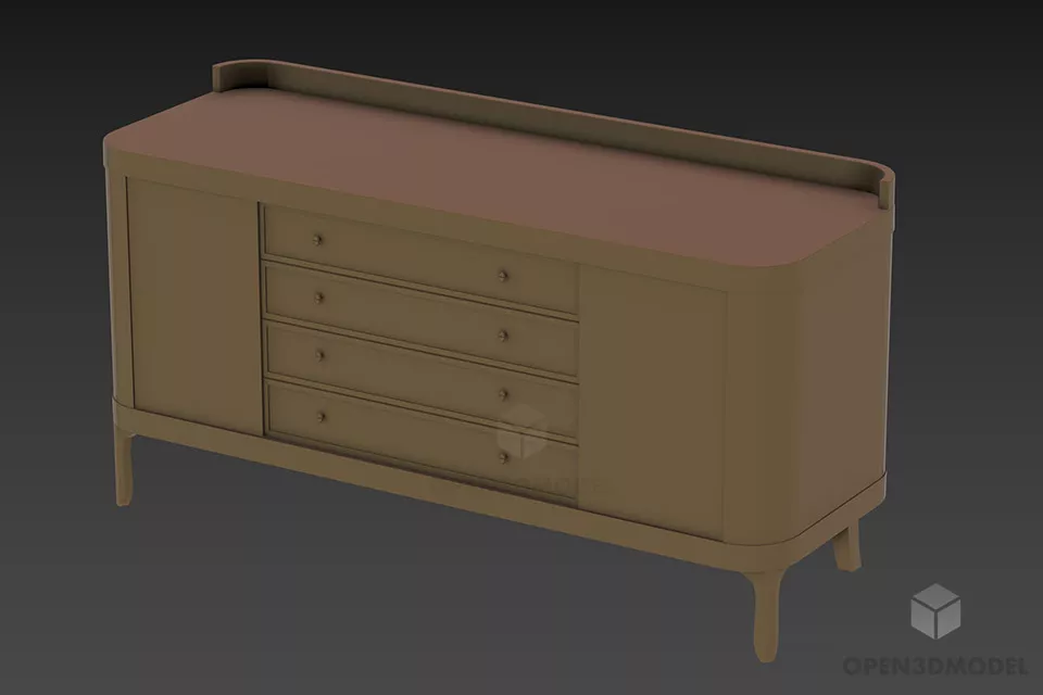 Side Locker, Tv Locker Related 3d model