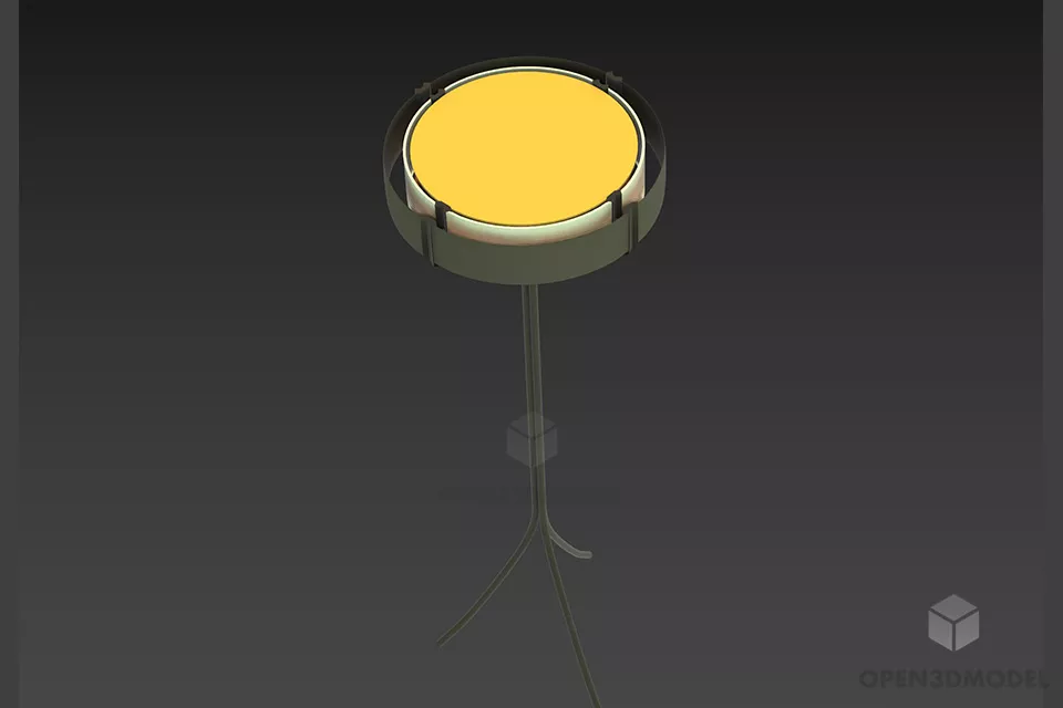 Modern Lantern Lamp With Led Bulb 3d model