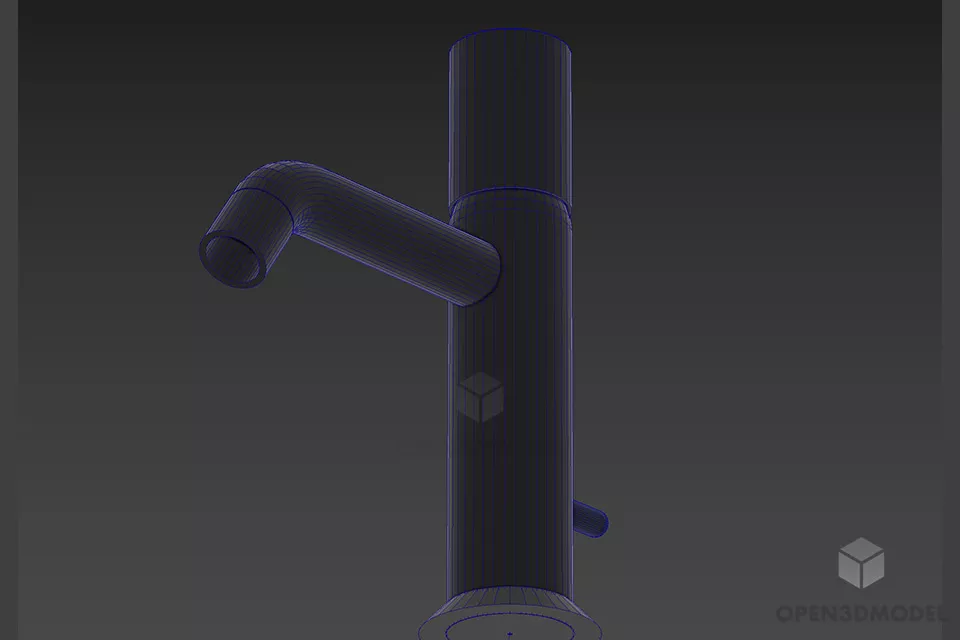 Inox Faucet Catalany 3d model 2
