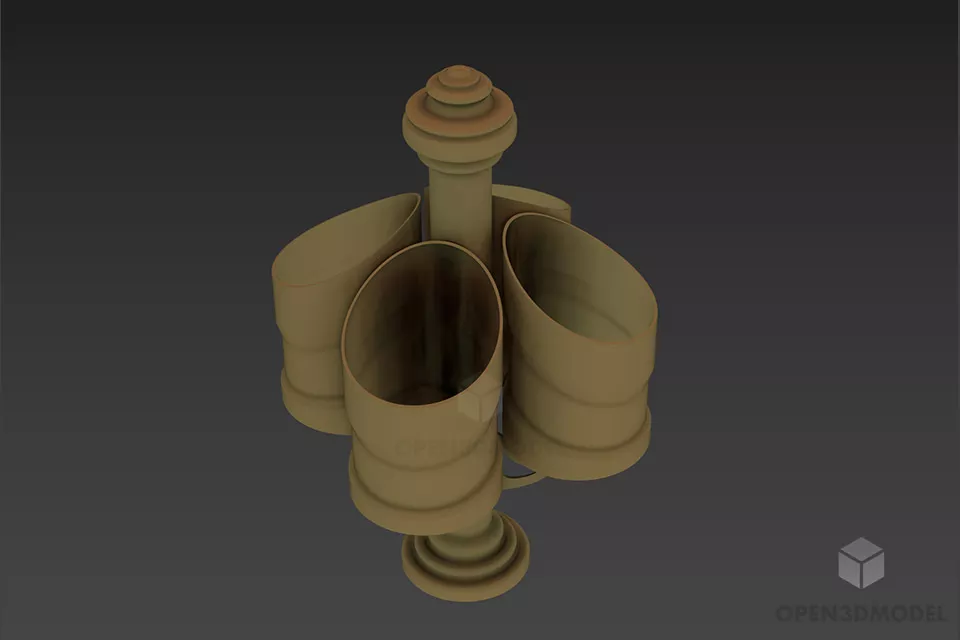 Palm Plant With Gravel Pot 3d model