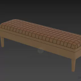 Meridian Upholstered Bed Bench 3d model