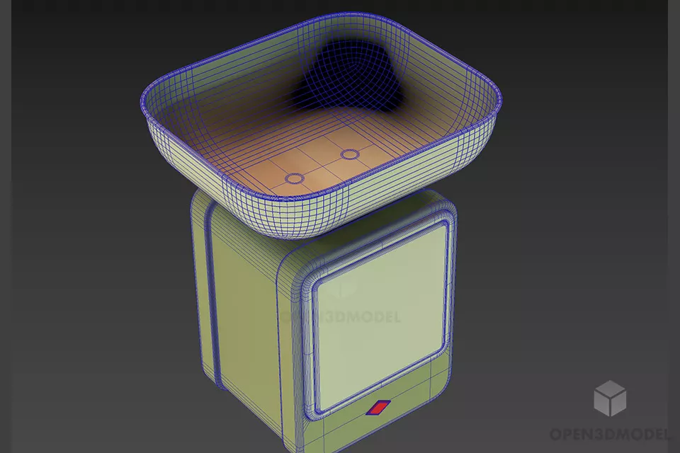 Square Scale For Kitchen 3d model 2