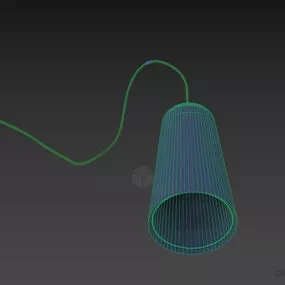 Transparent Cylinder Shade Table Lamp 3d model
