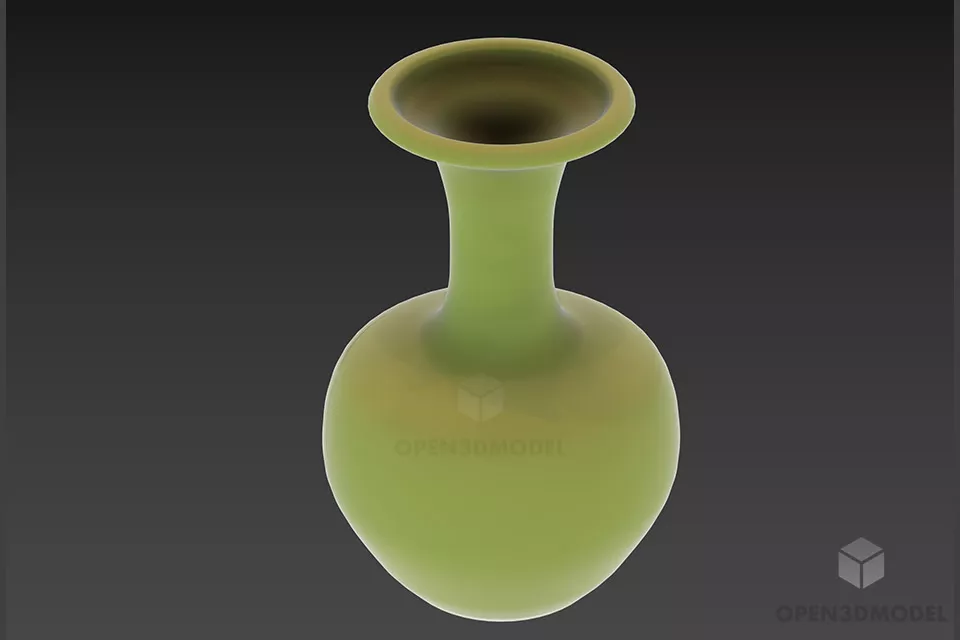 Soft Concrete Vase 3d model 2