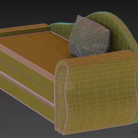Lounge Sofa Camel Style 3d model