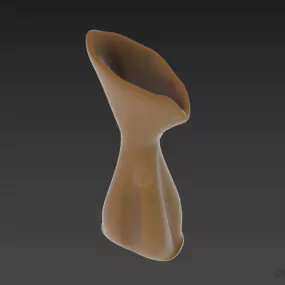 Transparent Glass Vase, Art Shape 3d model