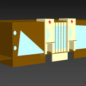 Simple Market Building 3d model