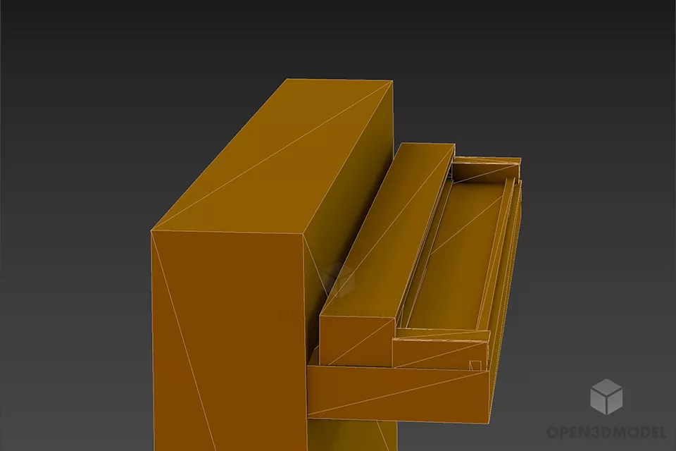 Piano Celviano Instrument 3d model 2