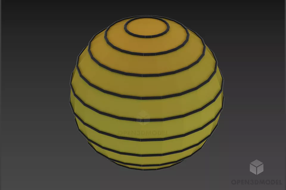 Torchere Lamp With Plastic Shade 3d model