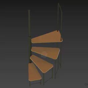 Twist Stair Steel Frame 3d model