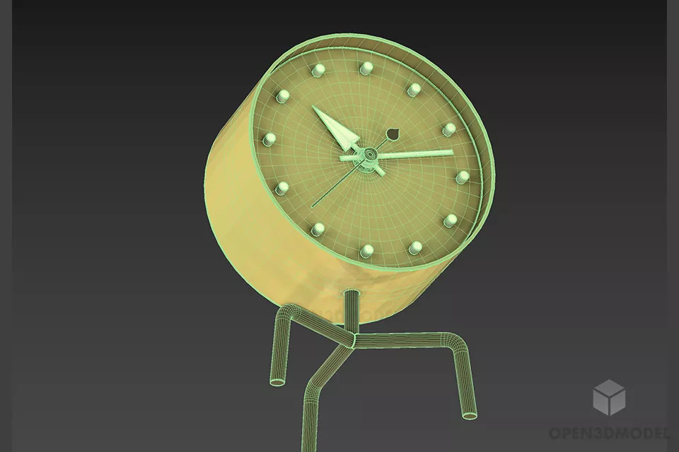 Alarm Clock Vitra 3d model 2